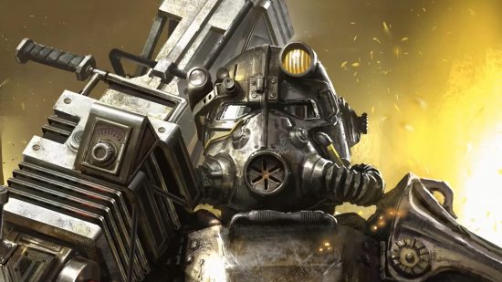 MTG Fallout - a power armored soldier