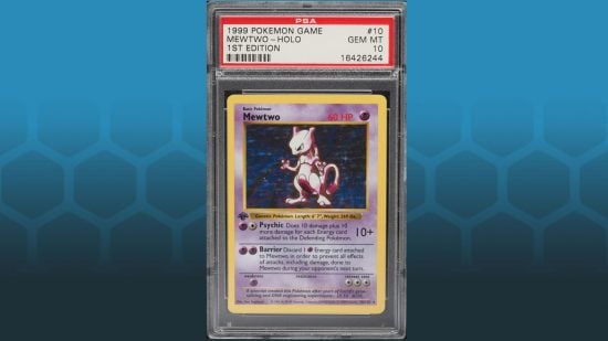 Holo Mewtwo, one of the most expensive rare Pokemon cards
