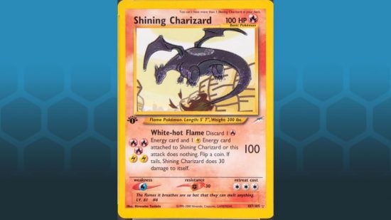 Shining Charizard, one of the most expensive rare Pokemon cards