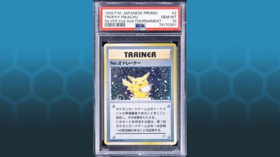 Trophy Pikachu No. 2 trainer, one of the most expensive rare Pokemon cards