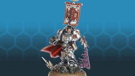 Space Marine Armor - Castellan Crowe, a Grey Knight hero, clad in Aegis armor