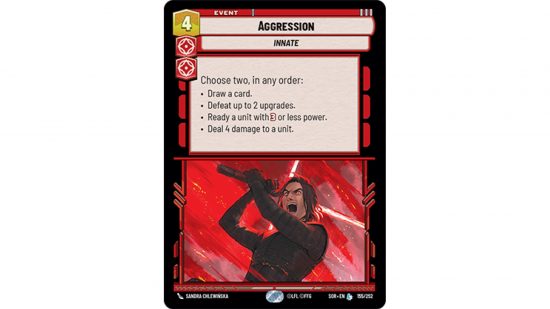Star Wars Unlimited cards aggression