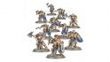 Stormcast Eternals liberators in classic chunky armor - gold-clad knights with hefty shields and leather pteruges