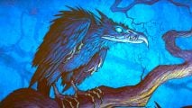 Vaesen free Halloween - Free League art of a monstrous crow