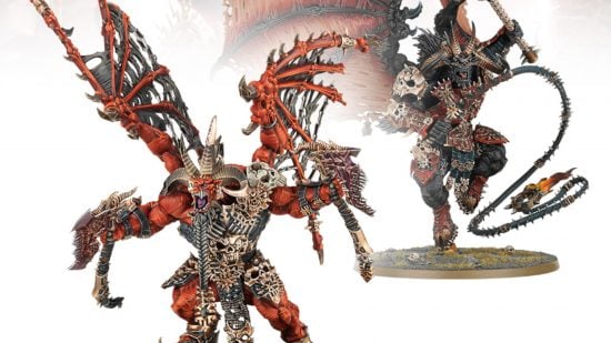 Warhammer 40k Chaos Daemons guide - Games Workshop photo showing a painted Khorne Bloodthirster model