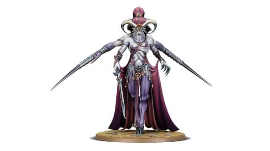 Warhammer 40k Chaos Daemons guide - Games Workshop photo showing a painted Slaanesh Keeper of Secrets model