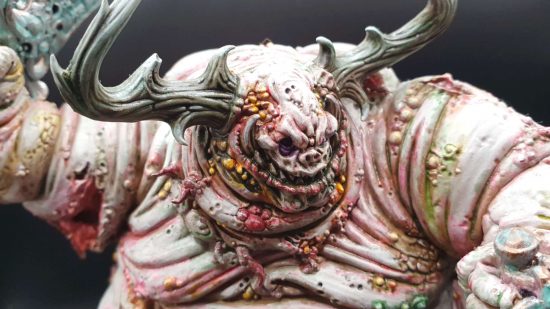 Warhammer 40k daemons Greater Daemon of Nurgle - a huge, flabby, diseased, antlered monstrosity