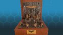Daniel McGirr's first Warhammer 40k Golden Throne Diorama on wooden display plinth