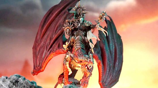 Warhammer Age of Sigmar Ionus Cryptborn riding on a dragon