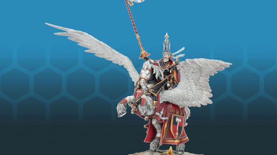 Warhammer the Old World Bretonnian Hero on Pegasus