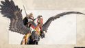 Warhammer The Old World Bretonnian Baron on Pegasus - a heroic warrior riding a pegasus
