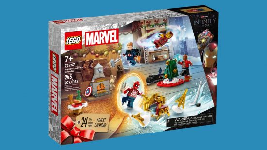 Best Lego Advent calendars: Marvel's Avengers 2023. Image shows the box.