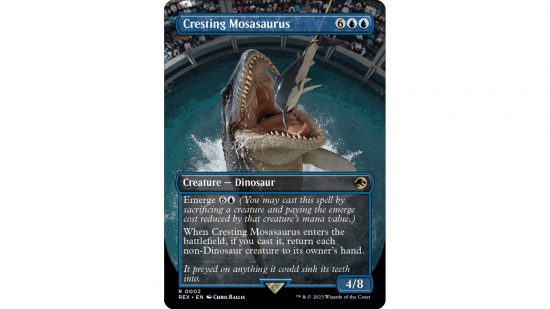 The MTG dinosaur card Cresting Mosasaurus