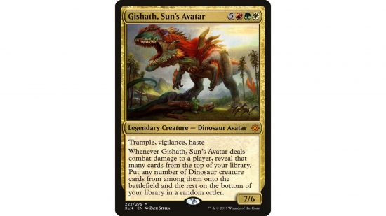 The MTG dinosaur card Gishath