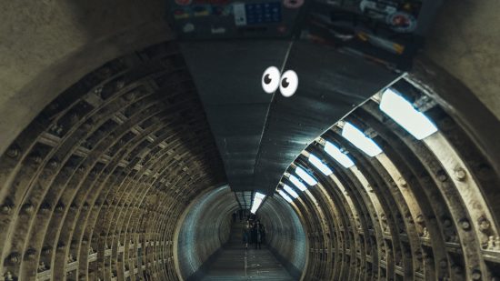 DnD monster - a tunnel roof with eyes