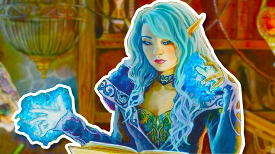 DnD playtest Conjure Minor Elemental - Wizards of the Coast art of an elf casting a spell