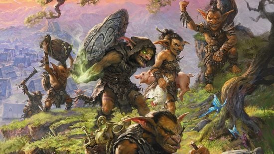 Wizards of the Coast art of a group of goblins, one of the DnD races