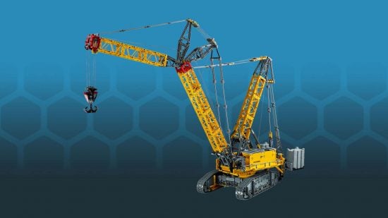 The Lego Liebherr crawler crane, one of the hardest Lego technic sets to build