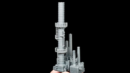 Terrain in Legions Imperialis scale, Full Spectrum Dominance industrial refinery tower