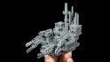 miniatures in Legions Imperialis scale, Full Spectrum Dominance, Union Behemoth, a vast catterpillar tracked vehicles with an in-built refinery and four claw arms