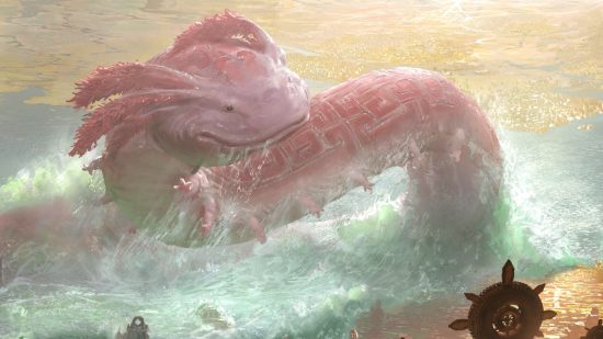 MTG Arena Commander card - a giant axalotl monster