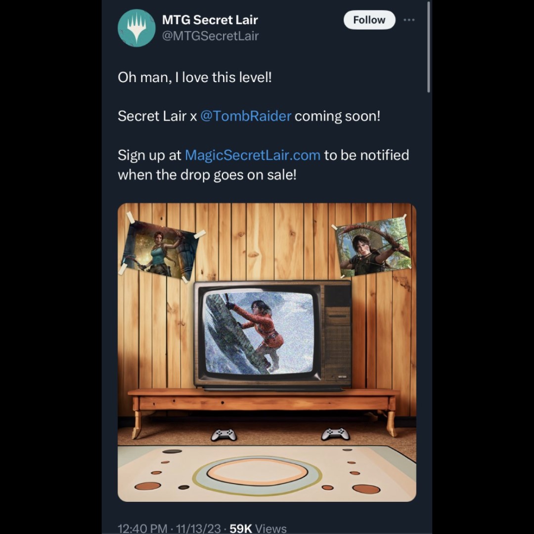 MTG ad AI art Tweet