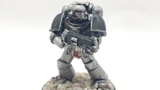 Painting space Marines - a metallic Silver Skulls or Iron Warriors Space Marine