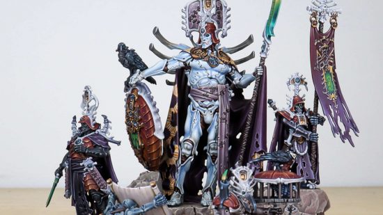 A model painted by pro Warhammer painting service Siege Studios - Katakros, necrach of the Necropolis