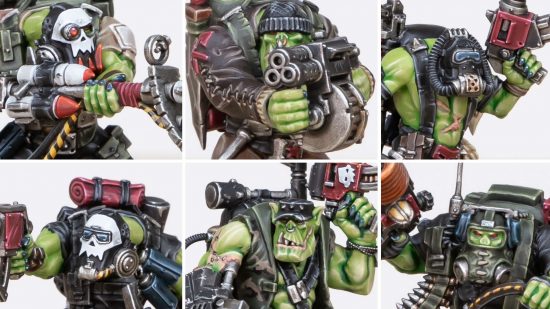 A model painted by pro Warhammer painting service Siege Studios - Ork Kommandos