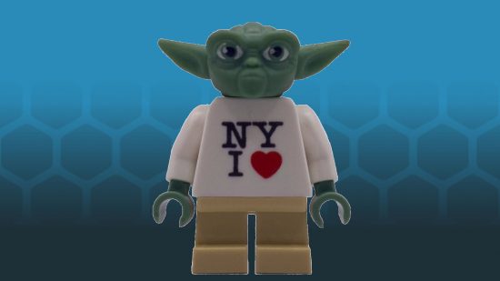 I Heart NY Yoda, one of the rare Star Wars Lego minifigures
