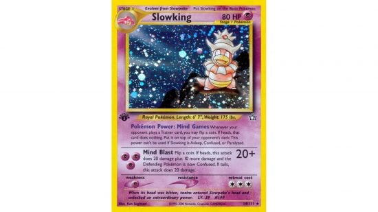 Strongest Pokemon Cards - the pokemon card Slwoking from Neo Genesis