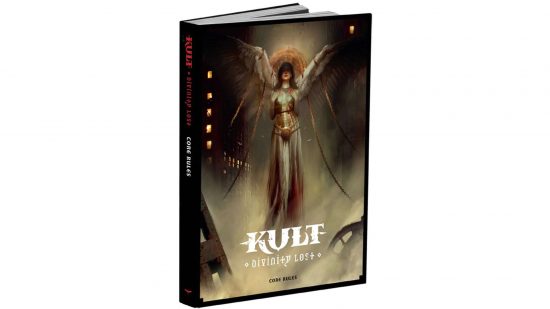 Tabletop RPG sale - Kult Divinity Lost core rulebook, a murky angelic figure rises from mist