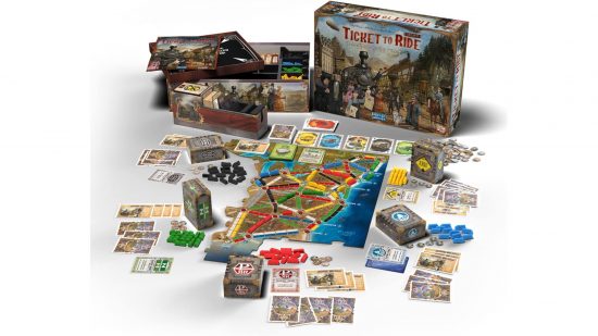 Ticket to Ride Legacy contents photo