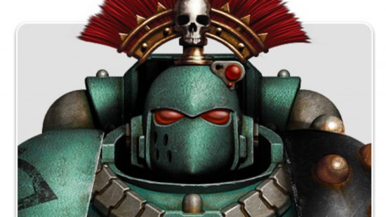 Warhammer 40k Abaddon the Despoiler - Games Workshop artwork showing the Sons of Horus armor colors in the Horus Heresy