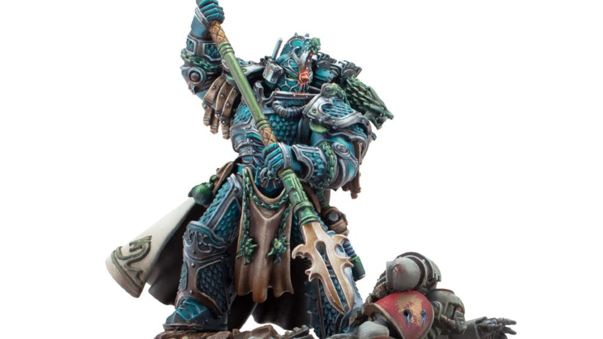 Warhammer 40k primarchs guide - Games Workshop image showing the Horus Heresy Forge World resin model of Alpharius Omegon