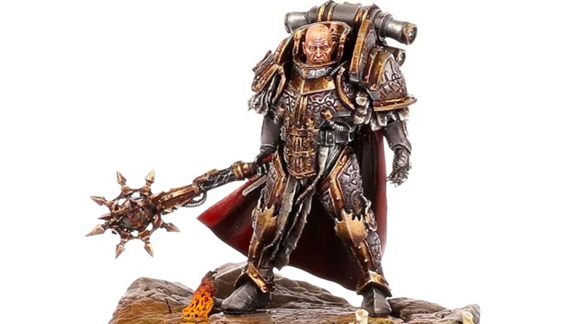 Warhammer 40k primarchs guide - Games Workshop image showing the Horus Heresy Forge World resin model of Lorgar Aurelian