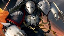 Warhammer 40k Raven Guard guide - Games Workshop image showing chapter master Kayvaan Shrike flying into battle