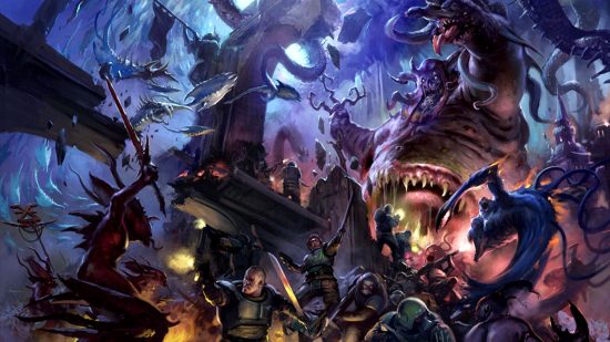 Grimdark secrets from Warhammer 40k RPG Imperium Maledictum - a horde of incomprehensible daemons