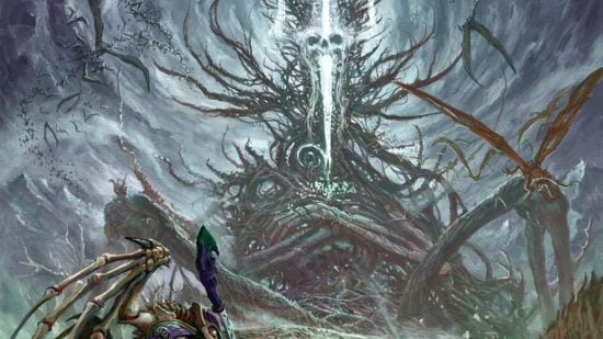 Warhammer Nagash guide - Games Workshop image showing Nagash's legions in Shyish, carrying grave sand to his great throne