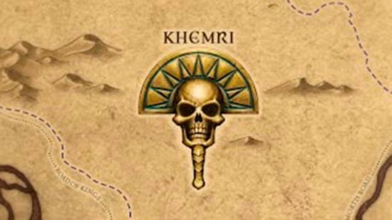 Warhammer Nagash guide - Games Workshop image showing the symbol of Khemri on a map
