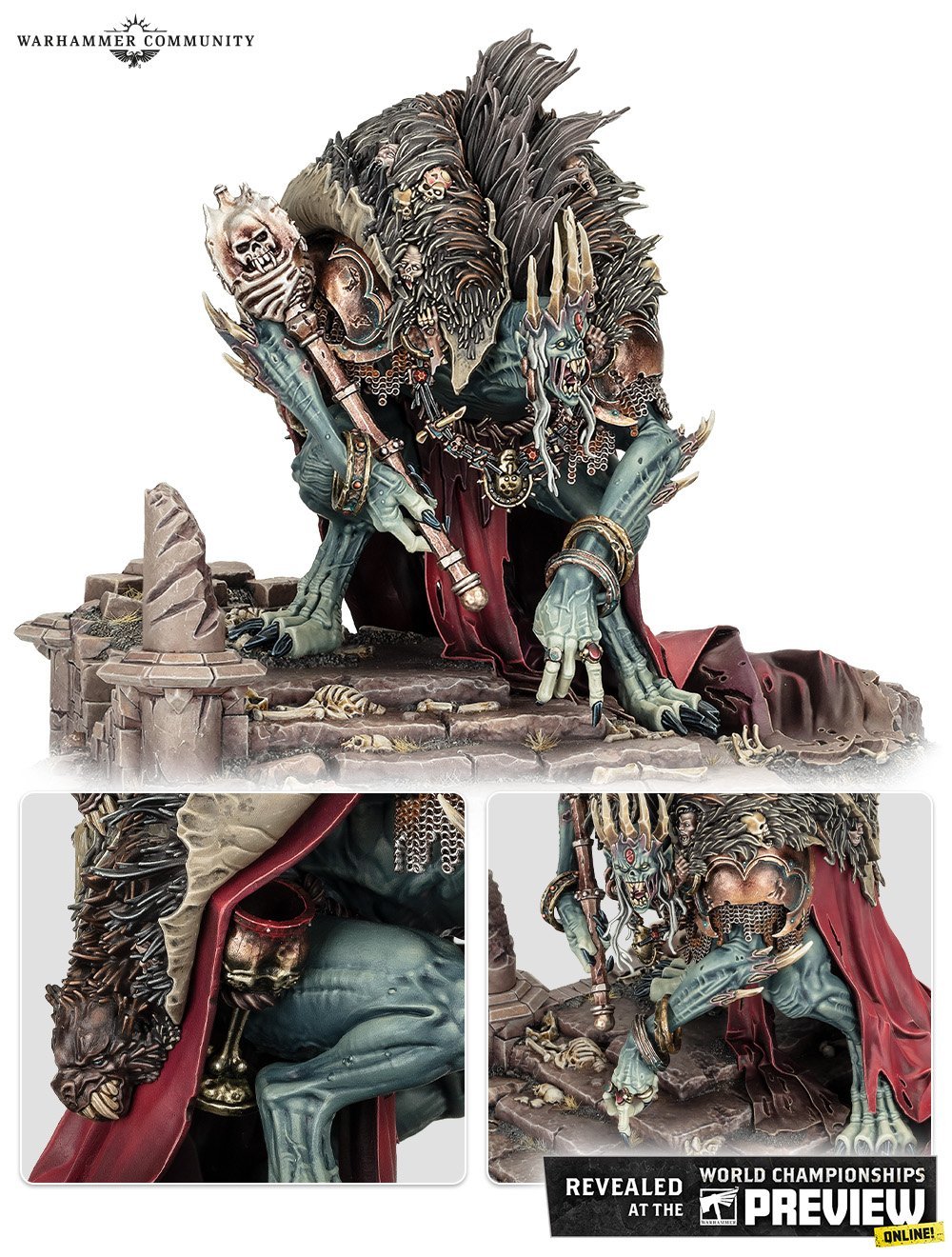 Warhammer preview: Ushoran, Mortarch of Delusion, is a giant ghoul who looks like a Dark Souls boss - details including goblet and shoulders
