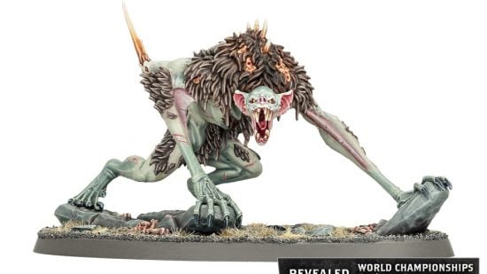 Warhammer preview: Flesh-Eater Courts Varghulf Courtier, a crawling, undead, bat-man-hybrid