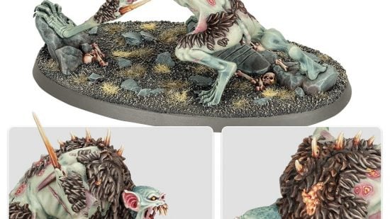 Warhammer preview: Flesh-Eater Courts Varghulf Courtier, a crawling, undead, bat-man-hybrid