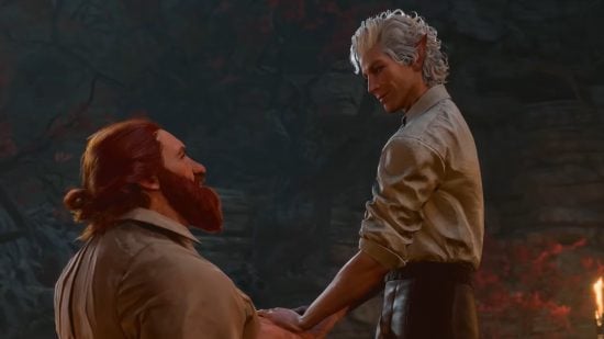 Baldur's Gate 3 Shadowheart romance sucks - Larian image of Astarion and Tav