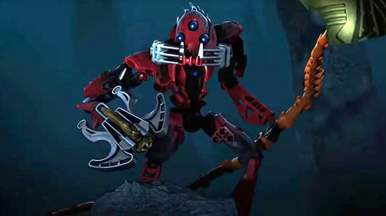 Best Lego Bionicle set - a red fish Baraki bionicle