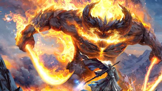 Best tabletop games of the year - Gandalf staring down the balrog.