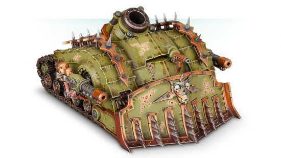 Best Warhammer 40k tanks guide - Games Workshop sales photo showing a painted Plagueburst Crawler model