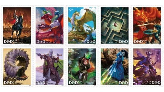 DnD 50th anniversary stamps