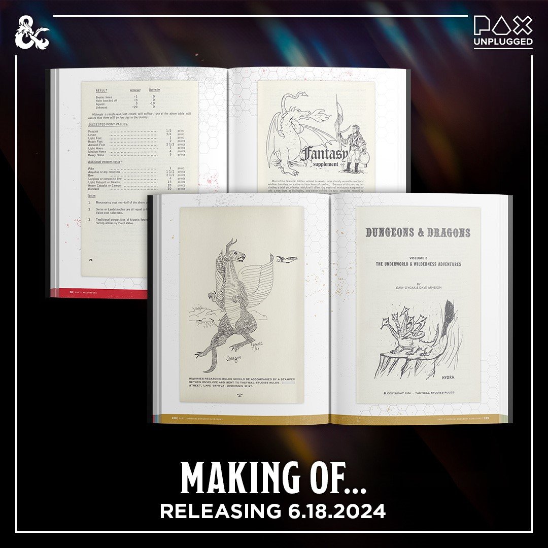 DnD release schedule graphic of Making Of book
