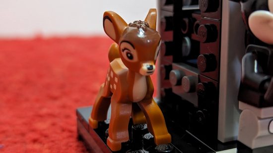 Lego Disney 100 Walt Disney Tribute Camera review image showing Lego Bambi.